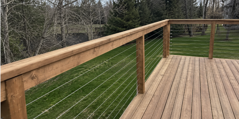 Cable Railing on an Ottawa-area deck